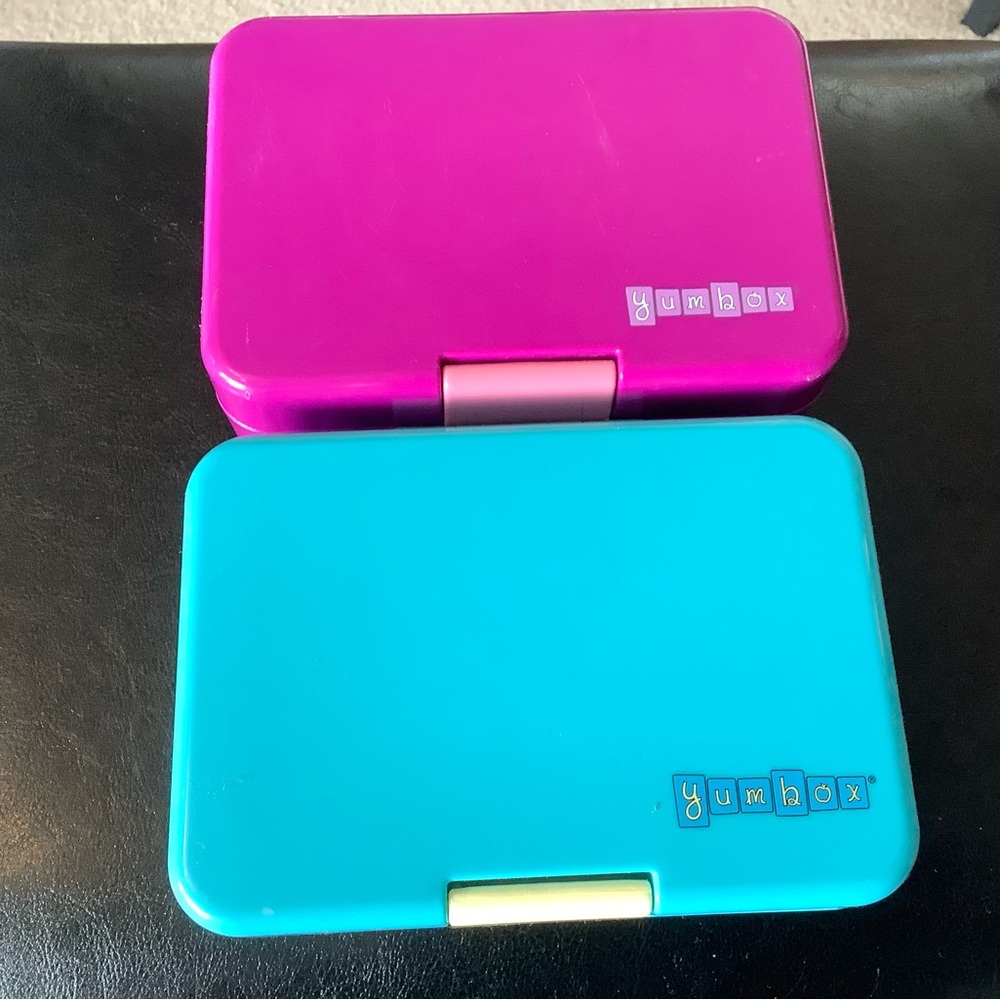 Yum box Pink and Blue Kids Snack Box Set of 2